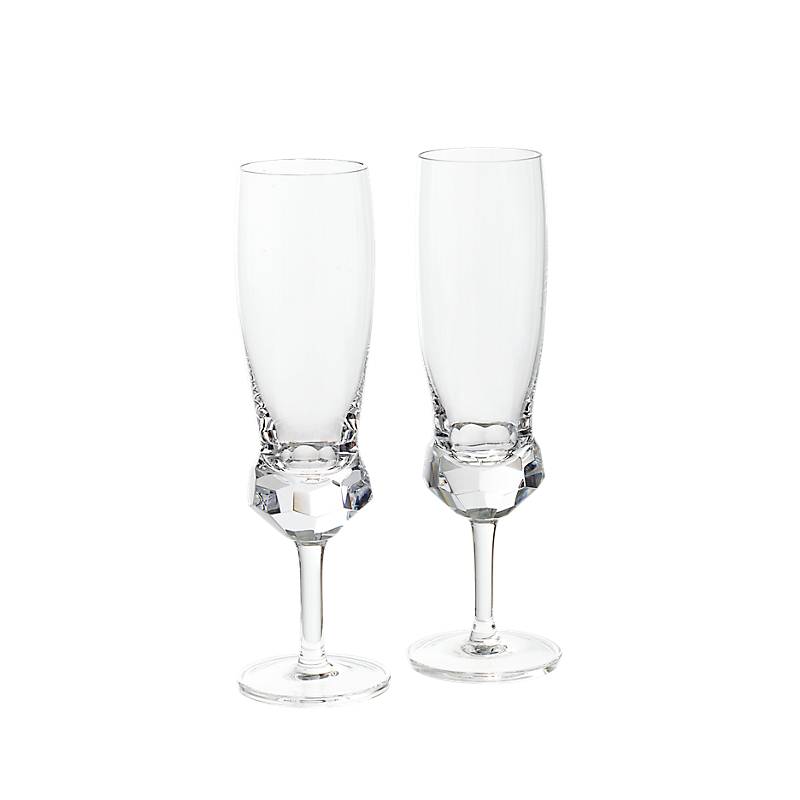 Champagnerglas Diamonds Spectacle 210ml, Transparent, aus Bleikristall