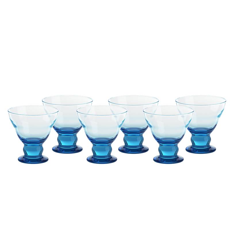 Eiscremeglas Antico 6er-Set Colori Vero 12,5cm blau