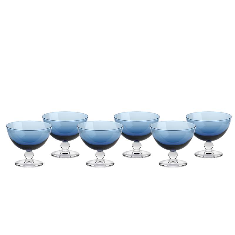 Eisschale Eisbecher Dessertschale 6er-Set blau Piccolo Colori 280ml Gelato