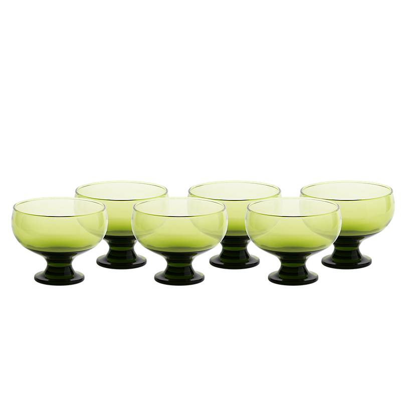 Eiscremeglas Eisbecher Desserschale grün Puro Colori  6er-Set 320ml Gelato