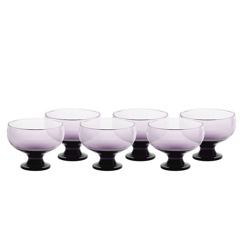 Eiscremeglas Eisbecher Desserschale lila Puro Colori  6er-Set 320ml Gelato