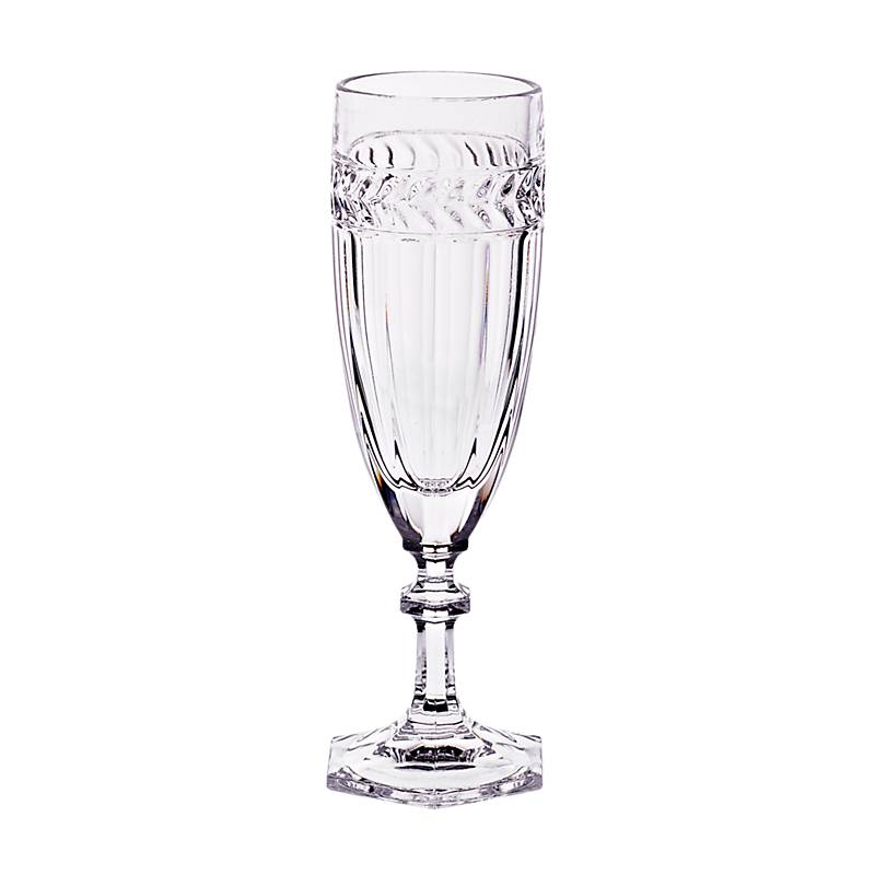 Sektglas Sektkelch Champagnerglas Lorbeerkranz 130ml Transparent Kristallglas