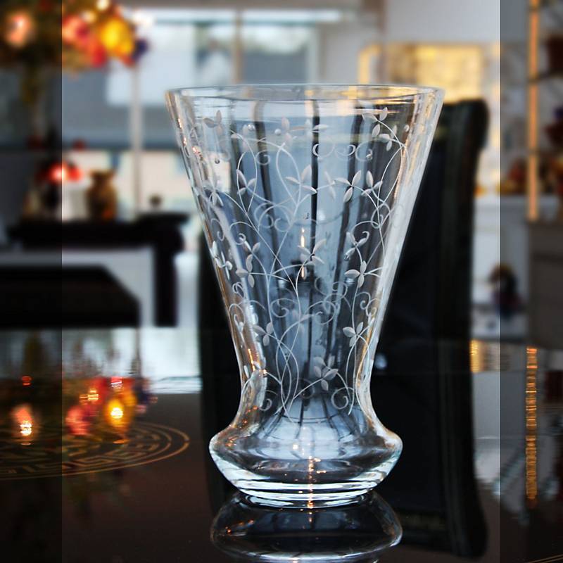 Vase mit Gravur "Petite Daisy" (23cm)