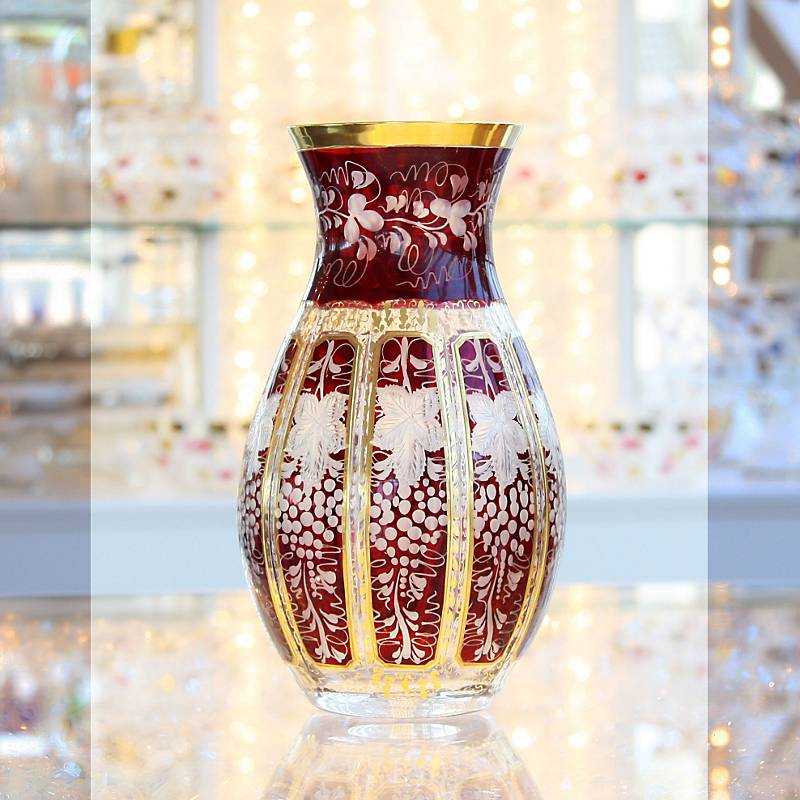 Vase getäfelt "Ruby Grape" (22cm)