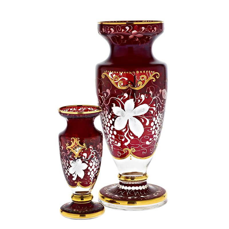 Vase auf Fuß "Golden Grape" (31,5cm)