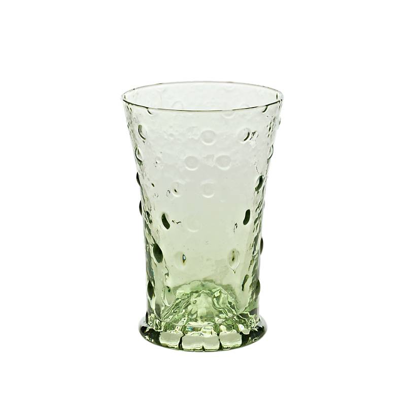 Wasserglas Thüringer Waldglas grün 300ml Trinkbecher Saftglas Handmade
