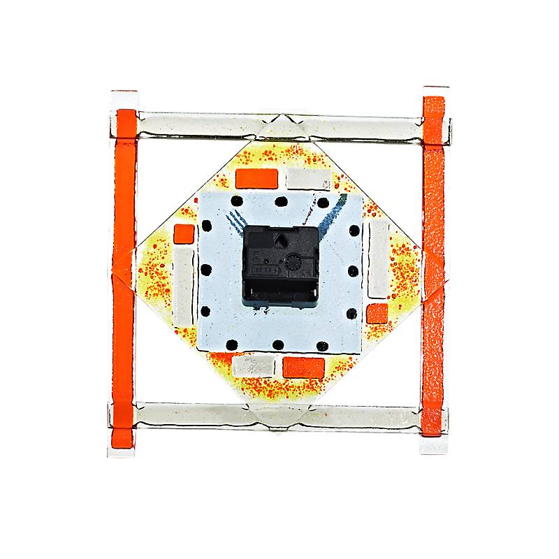 Wanduhr Orange "Clockworld" (25x28cm)