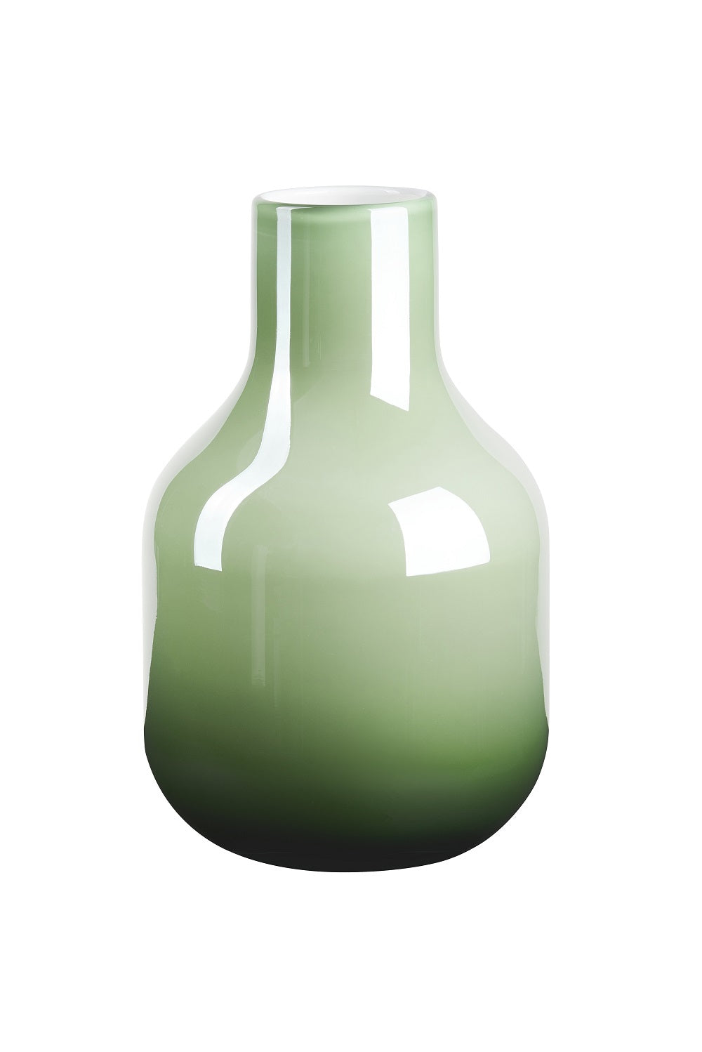 Flaschenvase Glasvase Perlmuttglanz Pastell Grün 26,5cm