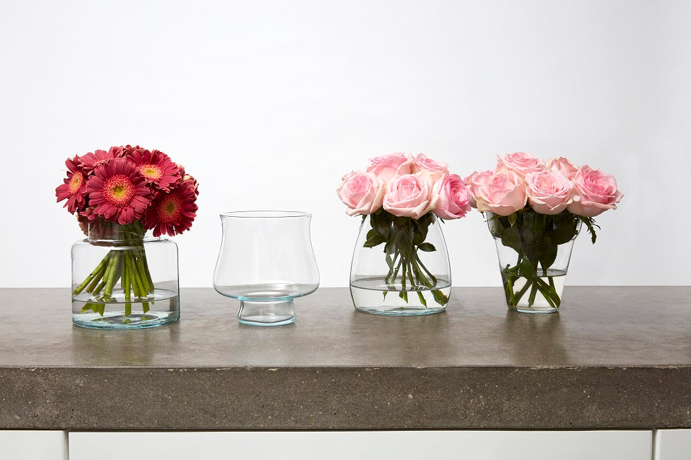 Blumenvase Glas Tischdekoration H 14 cm