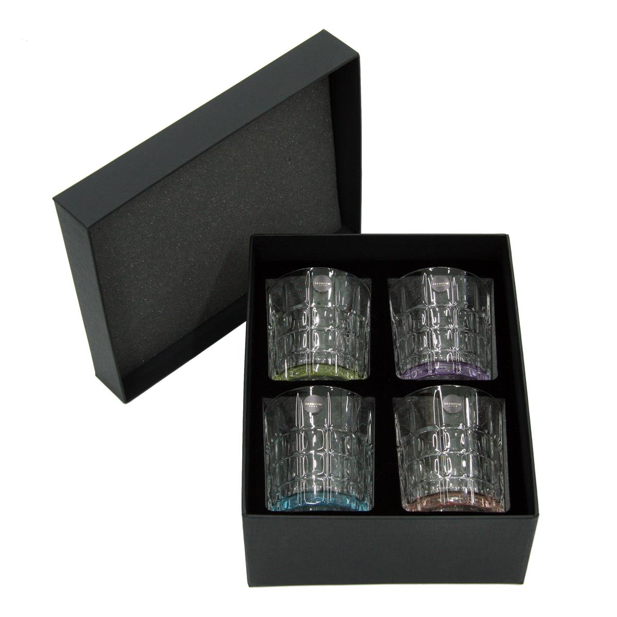 Whishkyglas Chiado Color 4er-Set mit Geschenkbox