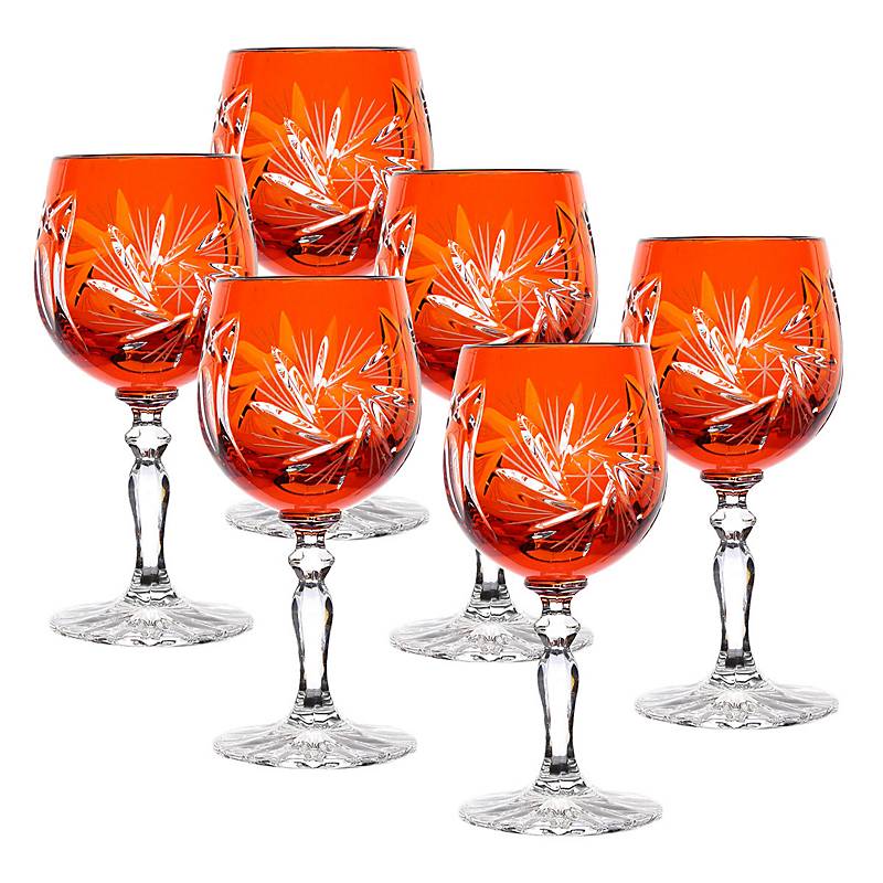 Likörglas orange Schleuderstern 6er Set (60ml)