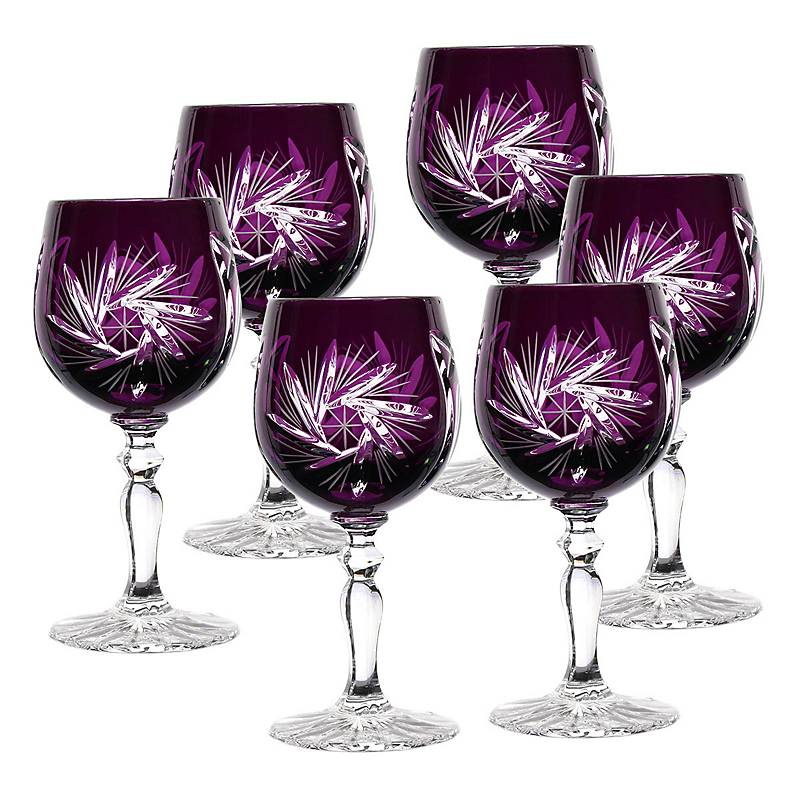 Likörglas violett Schleuderstern 6er Set (60ml)