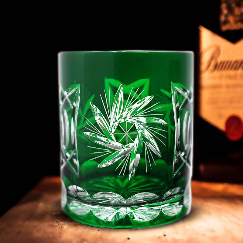 Whiskyglas grün Schleuderstern 6er Set (280ml)