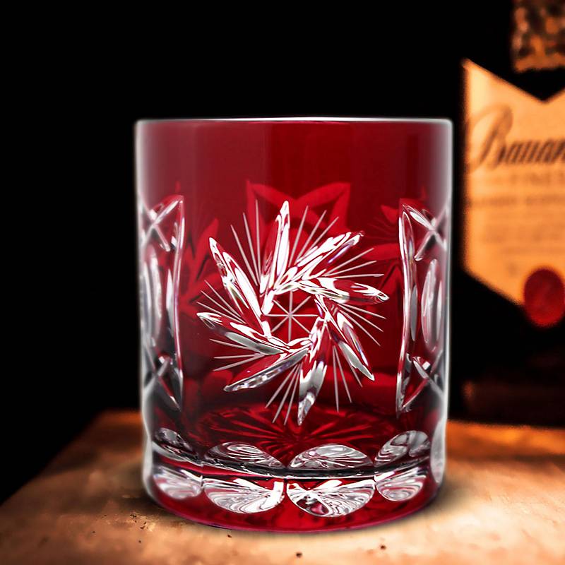 Whiskyglas rot Schleuderstern 6er Set (280ml)