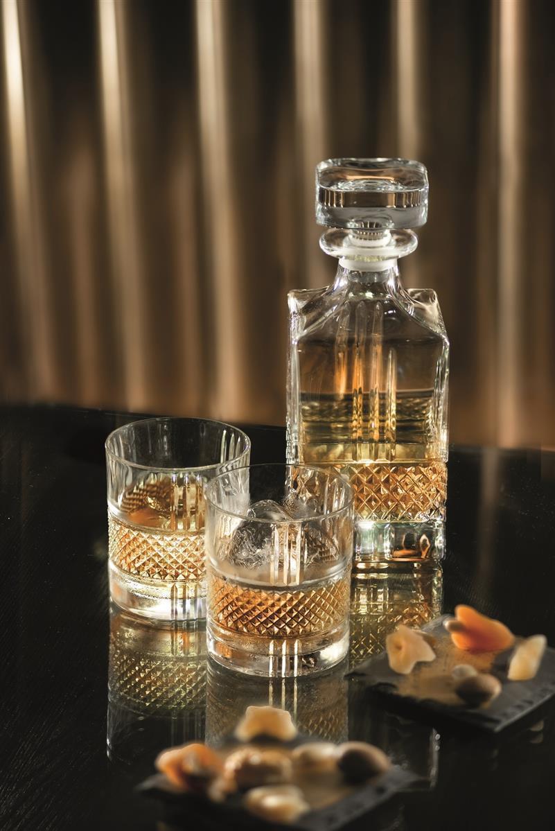 whiskey in karaffe aufbewahren Karaffe Dekanter mit Stopfen Whisky Likör Brillante Retro Nostalgie 850 ml