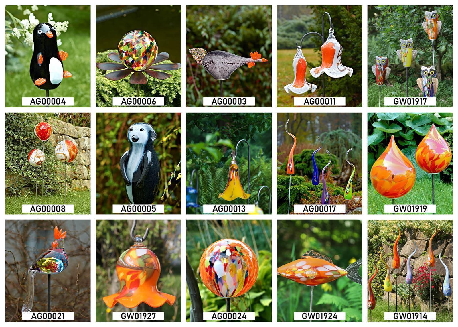 Gartenstecker Skulptur Saturn – 160 Cm Hoch, Edelstahl Poliert, Mit Rainbow-Kugel, Witterungsbeständig