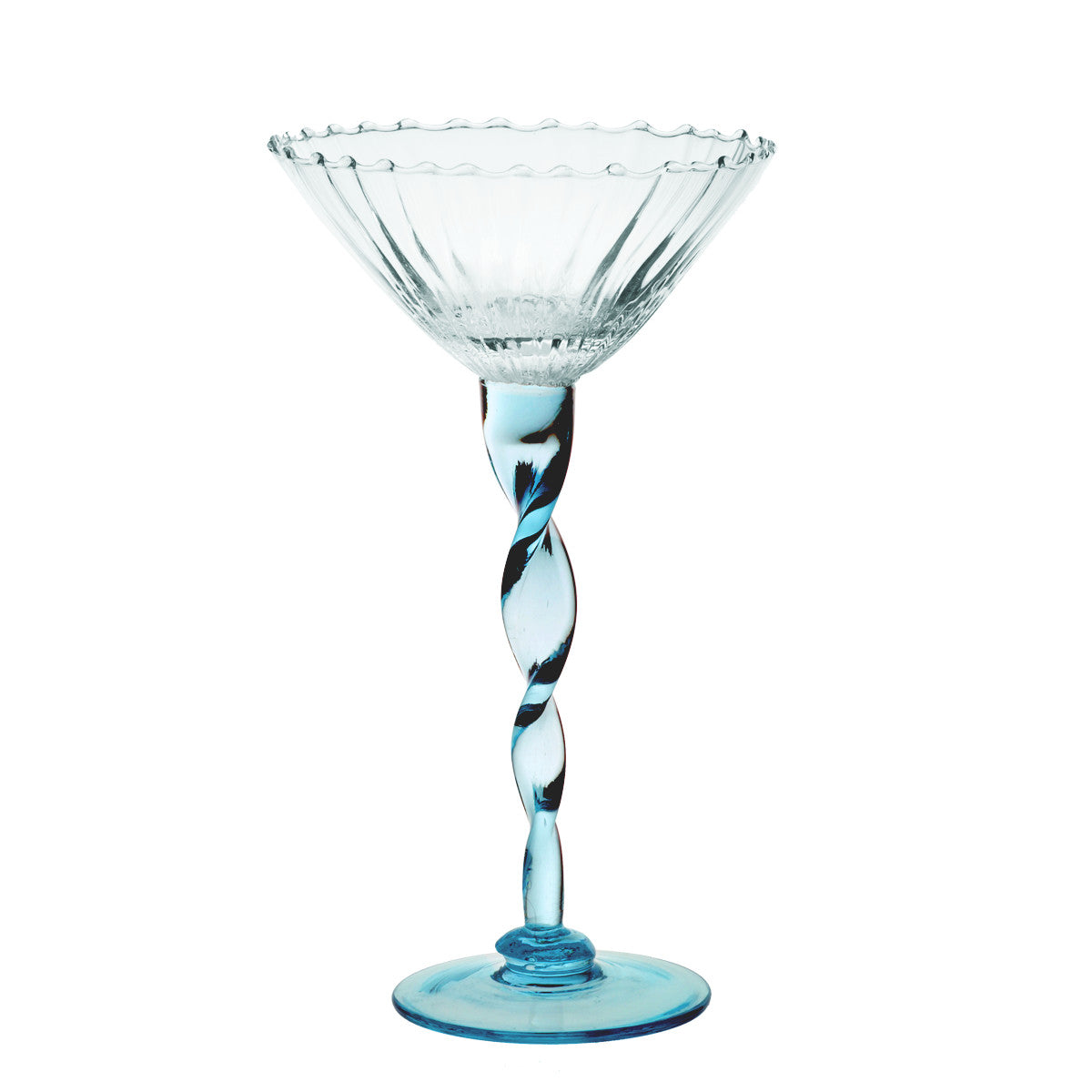 Eiscremeglas Krone hellblau 500 ml Eisbecher  Dessertglas Kelchglas XL