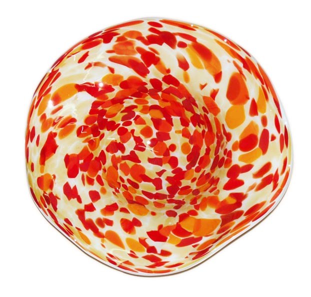Glasschale Red Dots Jozefina Art Queen 55 cm