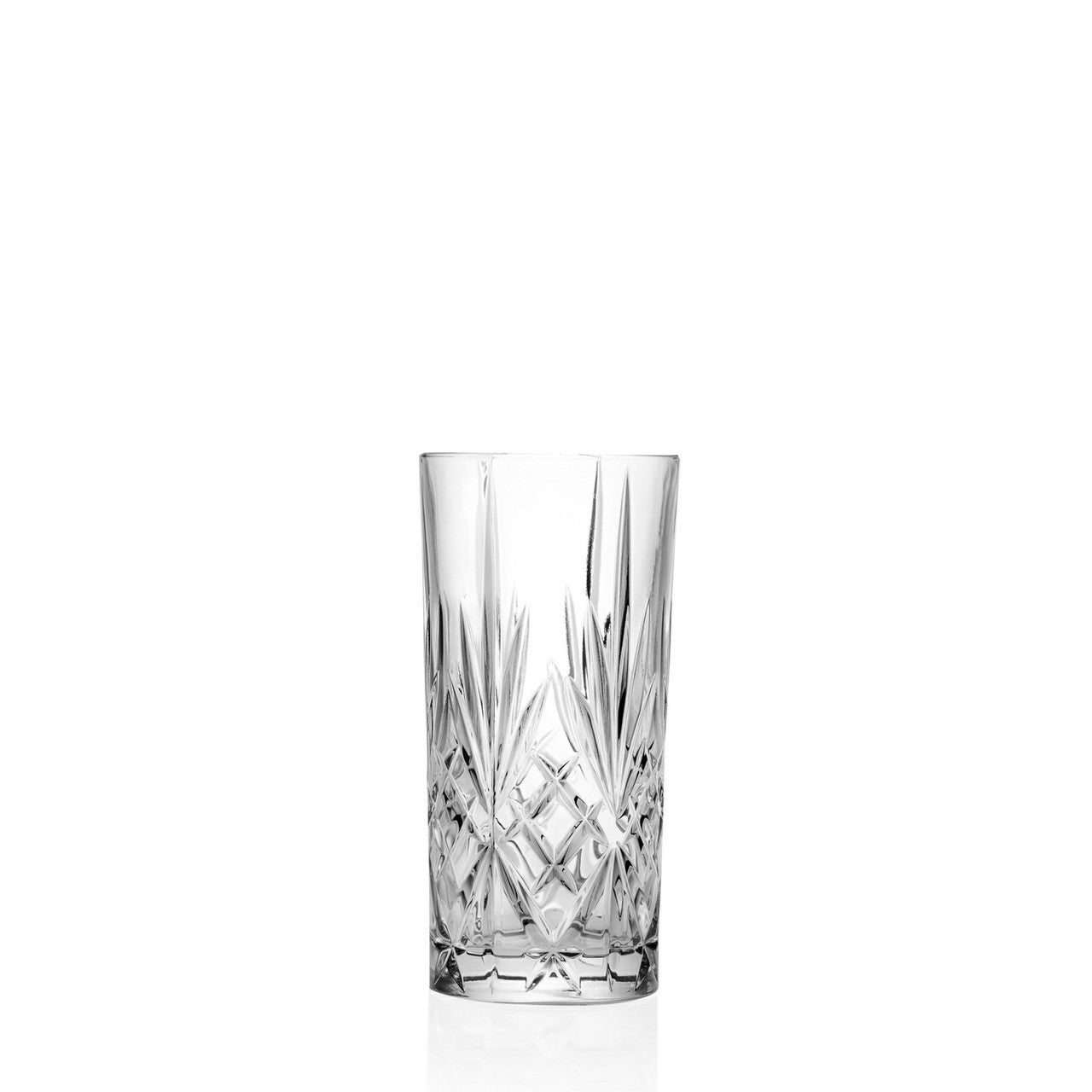 Longdrinkglas Melodia 360 ml Trinkbecher Kristallglas Retroschliff