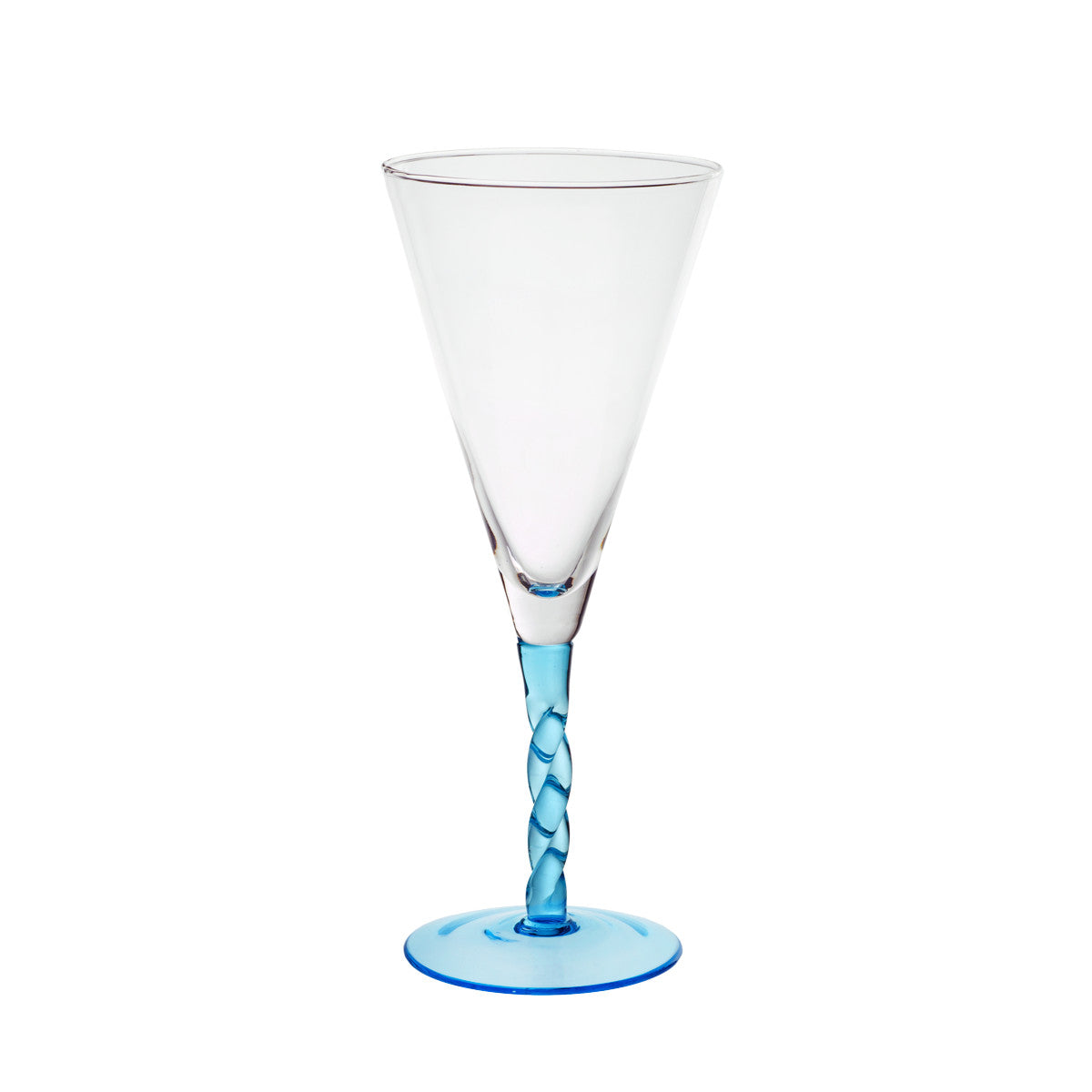 Eiscremeglas Twist hellblau 600 ml Eisbecher XL Dessertglas Kelchglas