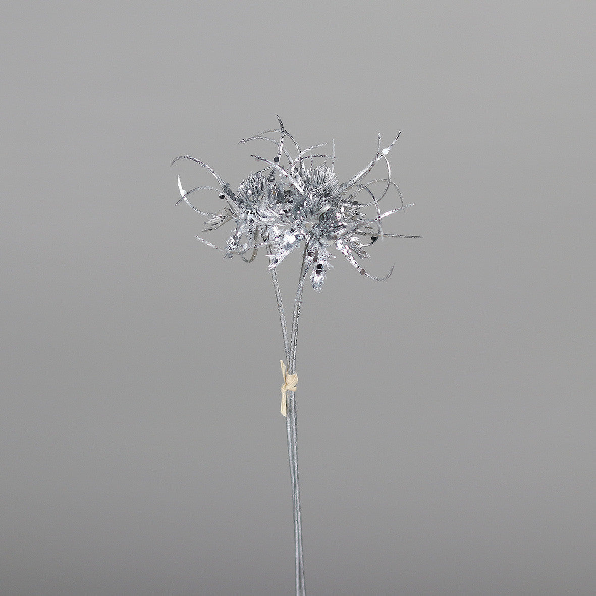 Kunstblume Distel 30 cm silver Bund