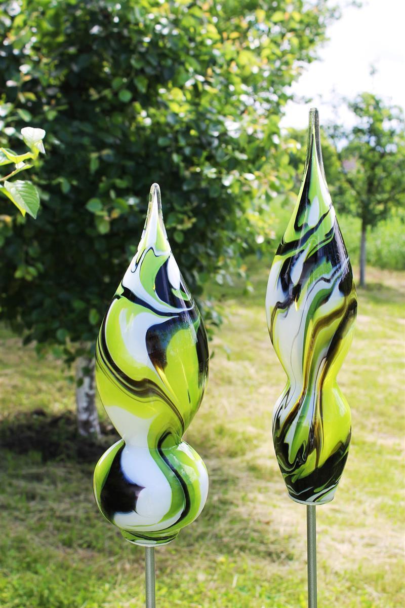Glasskulptur Jupiter Gartenflair 38cm inkl. Stab