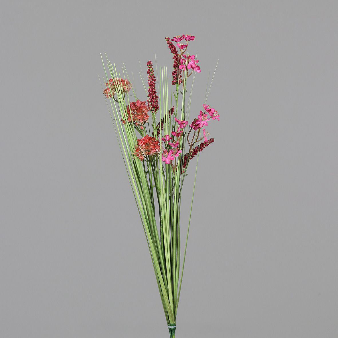 Kunstblume Wiesen Gras Mix pink sortiert 65cm