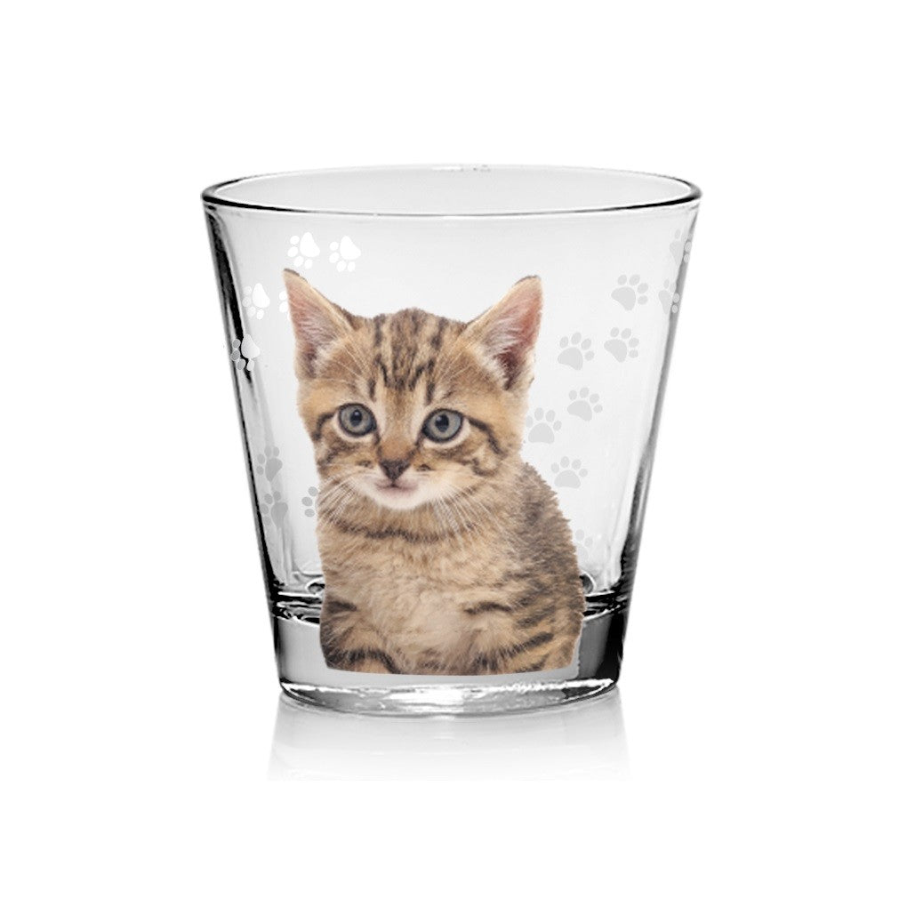 Wasserglas Motiv Katze/Hund Trinkbecher 250 ml
